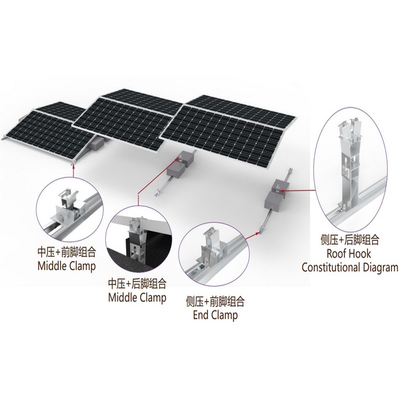 Рельсовая система крепления балласта солнечной батареи наземная монтажная конструкция для солнечной батареи